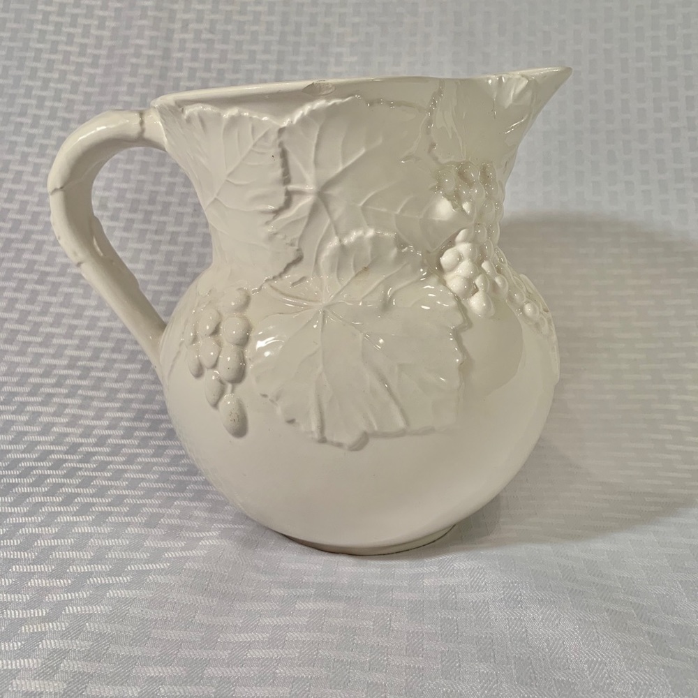 White vintage Elios pitcher made in Italy by Elios